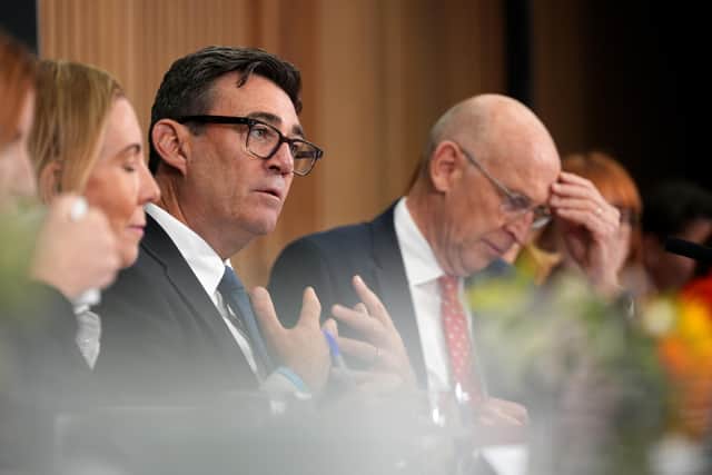 Prime Minister Andy Burnham during a National Economic Council meeting at No 10 North. PIC: Christopher Furlong/PA Wire