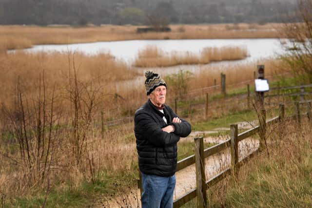 Eric Bennett pictured at RSPB Dearne Valley Old Moor Old Moor Ln, Wombwell, Bolton upon Dearne, Barnsley, as the site celebrates 20years since it opened.  Picture taken by Yorkshire Post Photographer Simon Hulme 28th March 2023










