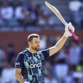 LEADING MAN: Yorkshire's Dawid Malan celebrates after scoring a century for England against Australia in the opening ODI  in Adelaide Picture: Matt Turner/AAP Image via AP