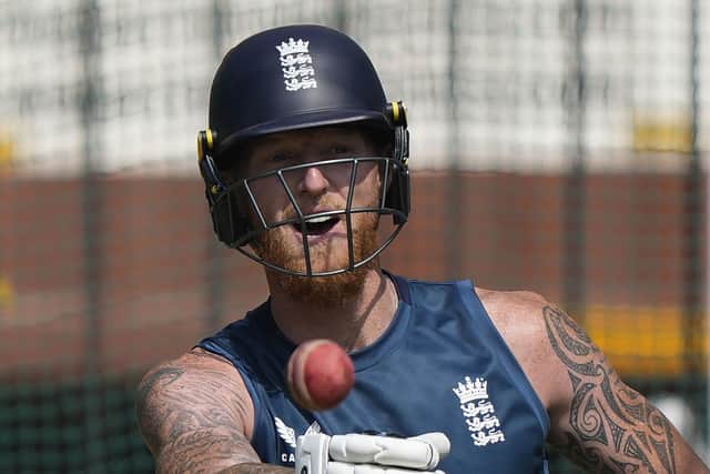 FRUSTRATION: England's captain Ben Stokes, during a practice session in Hyderabad on Wednesday. Picture: AP Photo/Mahesh Kumar