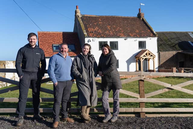 Sid McAuley, second from left, pictured with son Jordan, daughter Kerys and wife Tracy at Gripps Farm. Picture/credit: Jordan McAuley/UGC.
