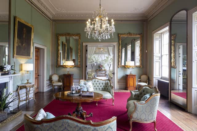 The drawing room at Rise Hall