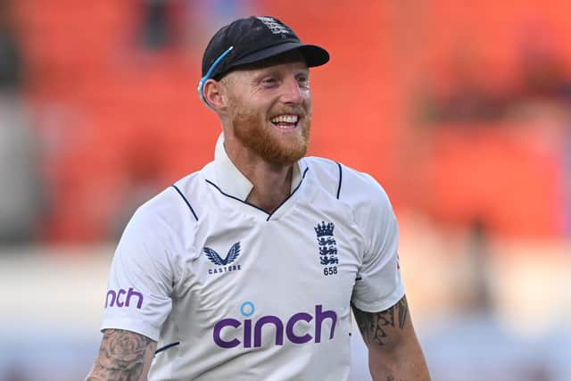 He's done it again. Ben Stokes, the man with the Midas touch, is all smiles following his greatest victory as England captain. Photo by Stu Forster/Getty Images.