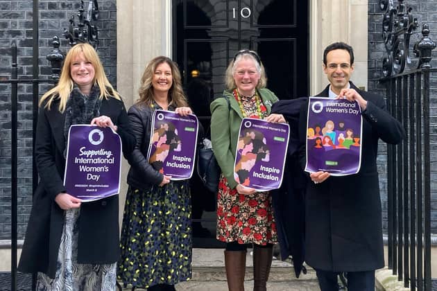 'I was pleased to accept an invitation to attend a reception to celebrate this year’s International Women's Day at Number 10 Downing Street'.