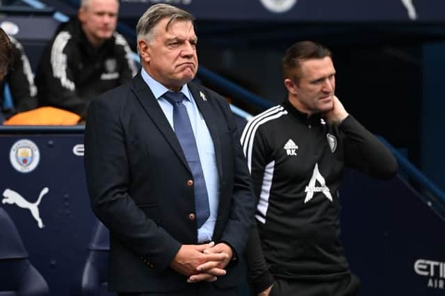 BALANCE: Leeds United caretaker manager Sam Allardyce (pictured with assistant coach Robbie Keane, right) wants his team to play with intelligence
