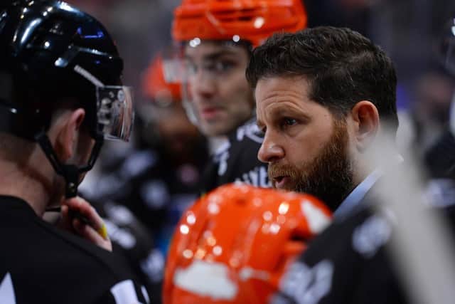 PRAISE: Sheffield Steelers' head coach Aaron Fox released Brandon Whistle during his first summer in charge at the club but has been impressed with the forward ever since taking him back on a two-way deal in 2021. Picture courtesy of Dean Woolley/Steelers Media/EIHL