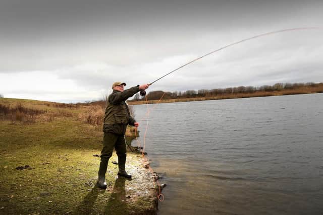 The Methley Fly Fishing Syndicate, pictured at Parlour Pit Lake, Methley. Alec Lumley pictured in action on the lake