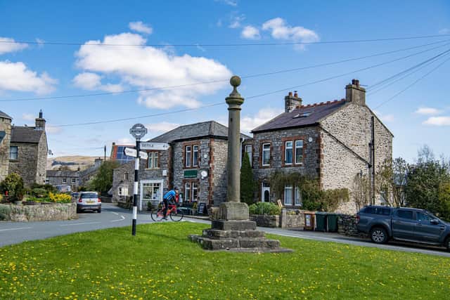 The village green in Austwick in the Yorkshire Dales National Park, photographed by Tony Johnson for The Yorkshire Post.  25th April 2023