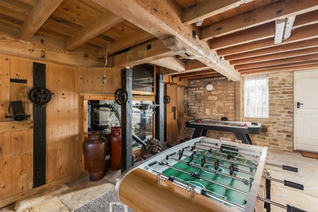 The games room is perfect for table football and pool