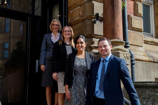 Pictured left to right: Tessa Beaumont, paralegal, corporate; Lindsay Dixon – partner, commercial litigation; Manpreet Bhambra – colicitor, commercial property; Richard Coulthard – director & head of corporate.