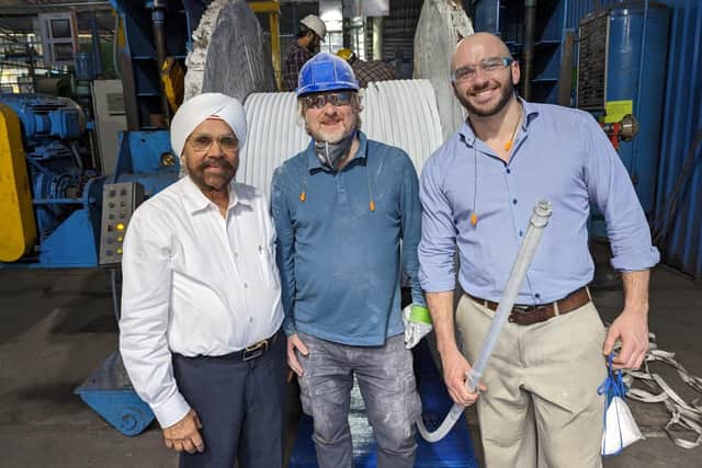 Left to right: HS Dhanjal, Sr. VP projects & technical at Apar Industries; Christopher Clarke, operations director at AssetCool and Dr Niall Coogan, CEO of AssetCool.