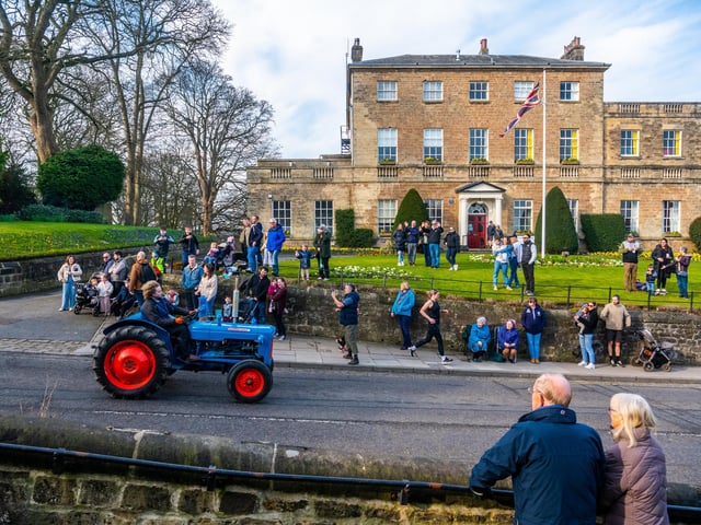 Tractors taking part in the charity run passing through Knaresborough. Picture: James Hardisty.