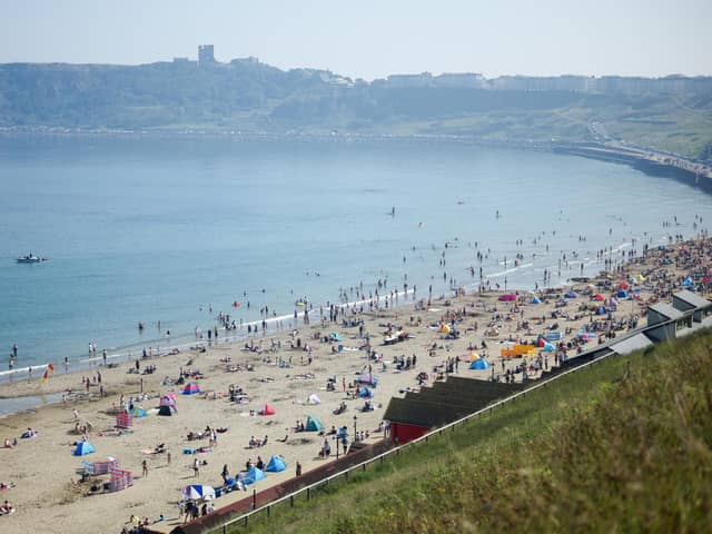 Holiday makers at Scarborough's North Bay beach. Photo by Ian Forsyth/Getty Images