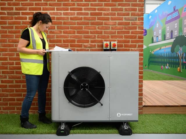 Air source heat pumps will help cut carbon emmisions in new build homes. Photo by Leon Neal/Getty Images