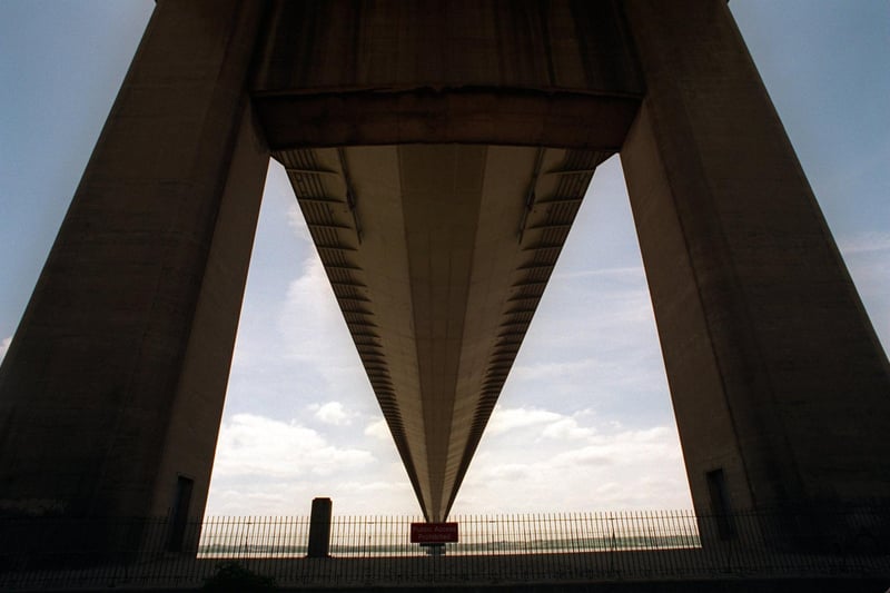 A bridge of size. The Humber Bridge celebrates the 15th anniversary of its official opening by The Queen in July 1996.