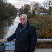 Gordon Shield and the new Market Weighton Canal Trail at Newport bridge.
Picture Bruce Rollinson
27 November 2023.