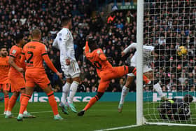 EARLY LIVENER: Pascal Struijk puts Leeds United in front in the eighth minute