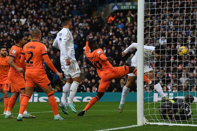 EARLY LIVENER: Pascal Struijk puts Leeds United in front in the eighth minute