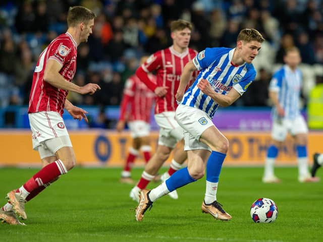 EVERYTHING BUT THE GOAL: Huddersfield Town's Jack Rudoni