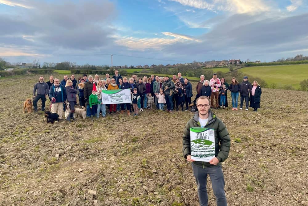 Jonathan Hobson and the S12 Green Belt group. Credit: BBC