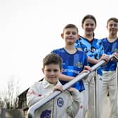 Junior players at Thongsbridge sport the new-look Yorkshire Vikings and Northern Diamonds strips (PictureL Ben Wickett / Yorkshire CCC)