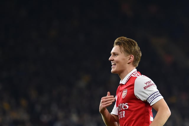 The Norwegian scored both goals against Wolves in Arsenal's final game before the World Cup break - moving the Gunners five points clear of Man City. Those strikes took his league tally to the season for six while he also has two assists.