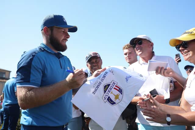 Tyrrell Hatton of Team Europe is playing in his third Ryder Cup (Picture: Richard Heathcote/Getty Images)