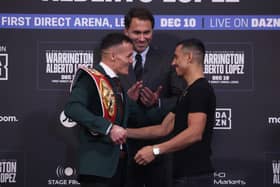 Josh Warrington and Luis Alberto Lopez Final Press Conference ahead of their IBF World Featherweight Title  fight on Saturday night in Leeds. (Picture: Mark Robinson Matchroom Boxing)