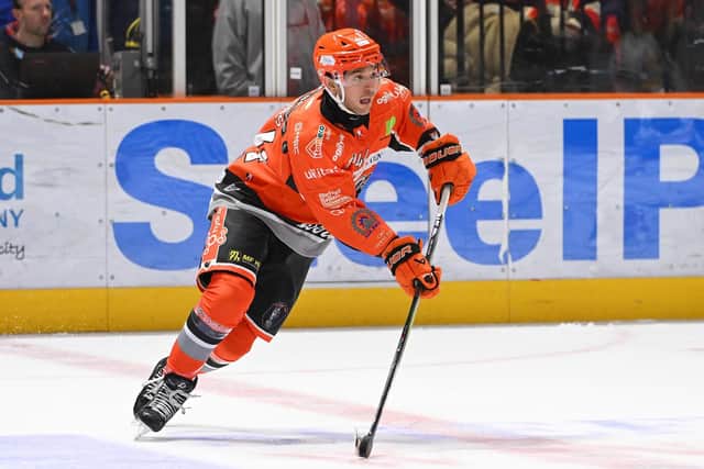 GOOD SHOWING: Sheffield Steelers' defenceman Sam Jones impressed upon his return to action agaisnt Fife at the weekend after more than a month on the sidelines. Picture: Dean Woolley/Steelers Media.