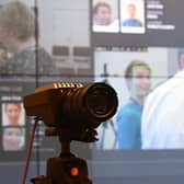 A camera being used during trials at Scotland Yard for a new facial recognition system.