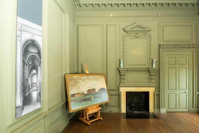 This room includes an 18th centiry painting in Beningbrough Hall featuring two wings, which are thought to never have existed.