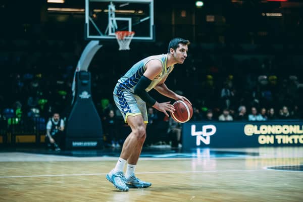 Jordan Ratinho playing his 100th game for SHeffield Sharks at London Lions on Sunday (Picture: Adam Bates)