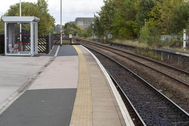 The abandoned platform 2 could still be seen by passengers before the upgrade