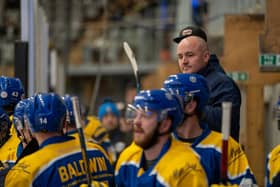 Double bid: Leeds Knights head coach Ryan Aldrige takes his NIHL title-winners into the play-offs this weekend. (Picture: Oliver Portamento)