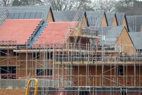 A row of houses under construction. PIC: Andrew Matthews/PA Wire