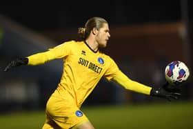 Barnsley keeper Ben Killip, pictured in action earlier this season at former club Hartlepool United. Picture: Getty Images.