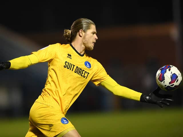 Barnsley keeper Ben Killip, pictured in action earlier this season at former club Hartlepool United. Picture: Getty Images.