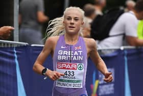 Becky Briggs of Great Britain competes in the Women's Marathon Final of the European Championships Munich 2022 (Picture: Sebastian Widmann/Getty Images)