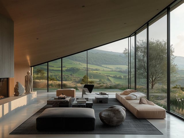 Artist impression of the interior of the proposed Dwellinghouse, in Ilkley, near Bradford.