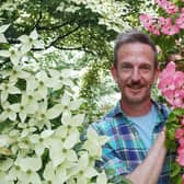 Nick Bailey at Newby Hall during filming for Gardeners' World. (Pic credit: BBC)