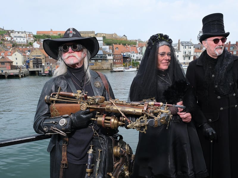 Whitby Goths ..Taking a break in the sun.... pic Richard Ponter
