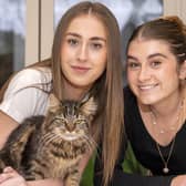 Phoebe and Imogen Kaye whose cat has gone missing but have adopted a lookalike feline