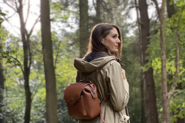 Barkworth Reeve Bramham Tan Rucksack £174.99. Barkworthreeve.com. Model: Jade Brook - Instagram @townlifecountrystyle. Photography by Jennie Parker