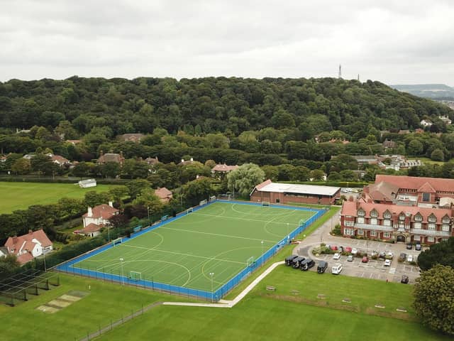 An aerial photo of Scarborough College.