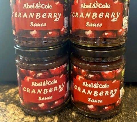 The counterfeit cranberry sauce made to look like Abel and Cole\'s. Credit: West Yorkshire Trading Standards. Available for use across all LDRS partners