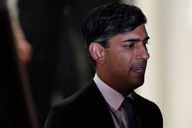 Prime Minister Rishi Sunak leaves Dorland House in London after giving evidence to the UK Covid-19 Inquiry. PIC: Jordan Pettitt/PA Wire