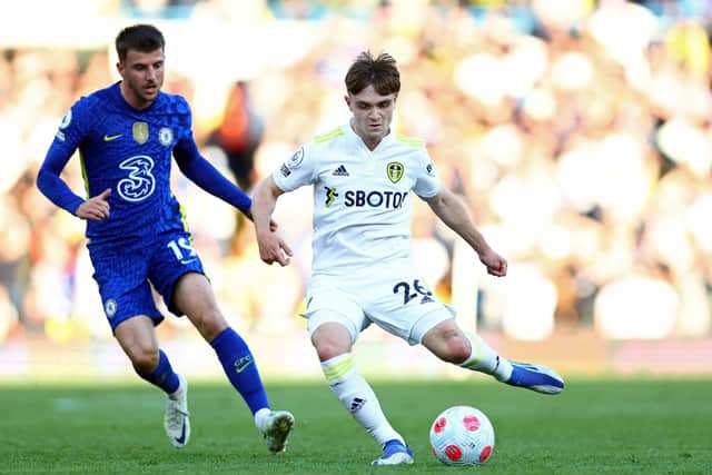 Lewis Bate is out of the picture at Leeds United. Image: Clive Brunskill/Getty Images