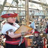 Zoe and Paul Bradshaw at their pirate themed wedding
