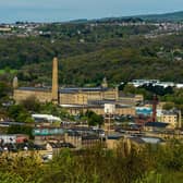 The famous village was built by Sir Titus Salt for workers at his textile mill and it was designated a Unesco World Heritage Site in 2001.  Picture By Yorkshire Post Photographer,  James Hardisty. Date: 30th April 2024.