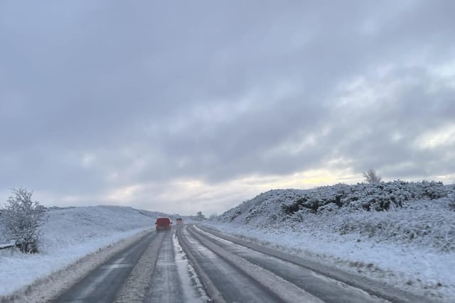 Snow on the A171 between Whitby and Scarborough